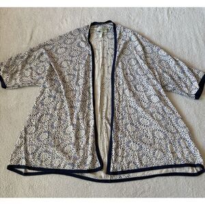 Sahalie Womens Large Cardigan Open Front Lagenlook